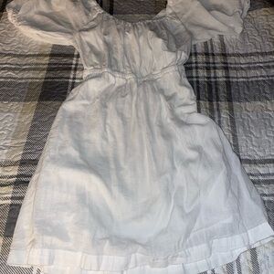 Old Navy Puffy Sleeve White Kids Dress